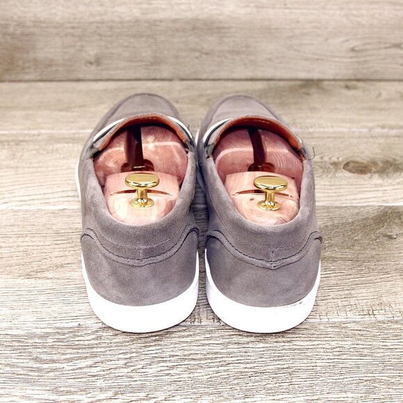 Allen Edmonds RANDOLPH Loafer Sneaker 11.5 D Grey Suede * add $15 new Trees - Picture 8 of 13